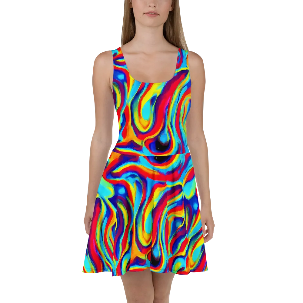 Stael Swirls on Skater Dress — Front