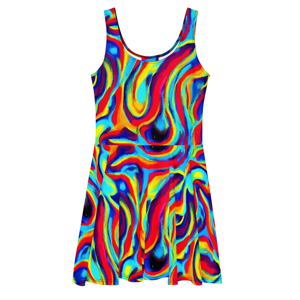 Stael Swirls on Skater Dress — Front