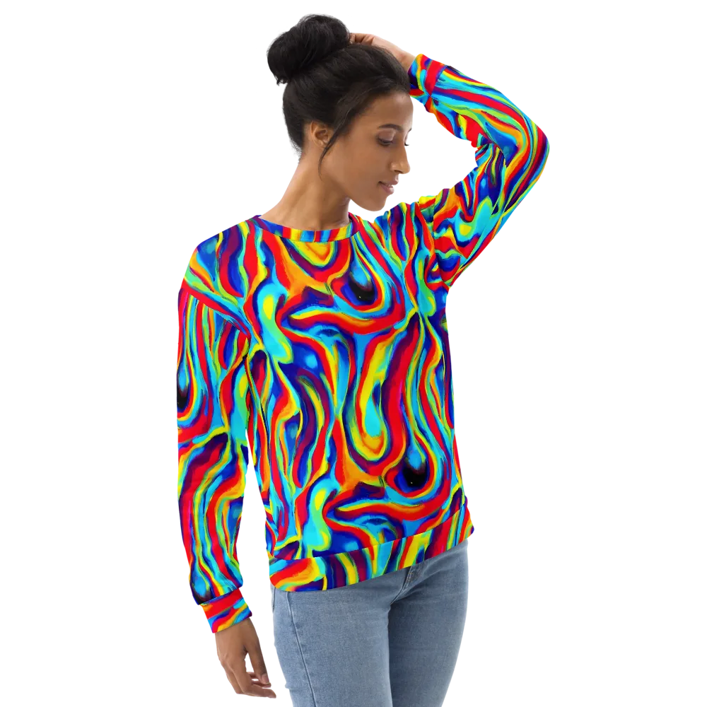 Stael Swirls on Sweatshirt — Right Front