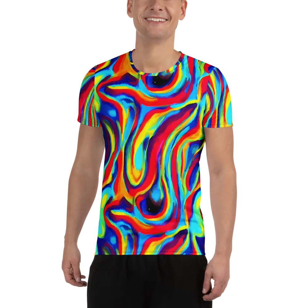 Stael Swirls on Men's Athletic T-Shirt — Front