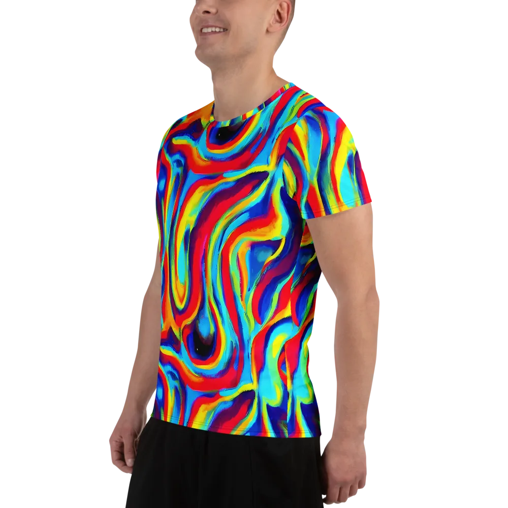 Stael Swirls on Men's Athletic T-Shirt — Left