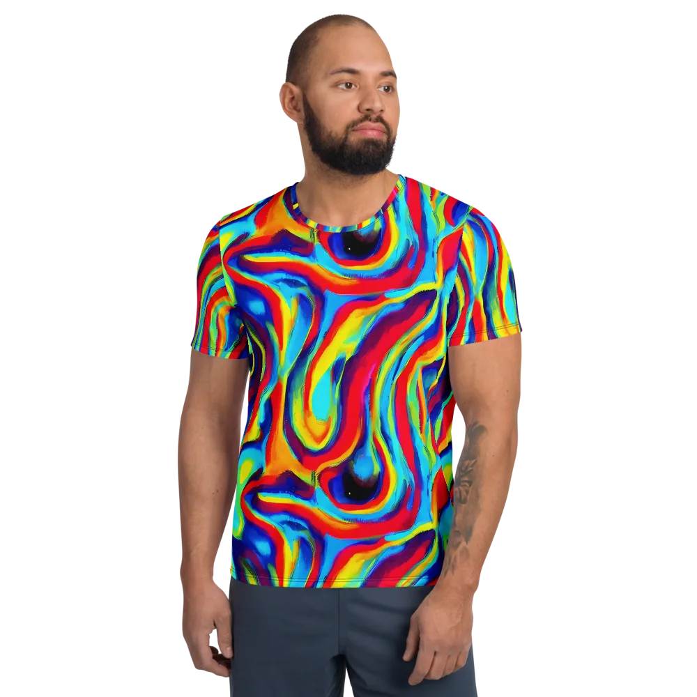 Stael Swirls on Men's Athletic T-Shirt — Front