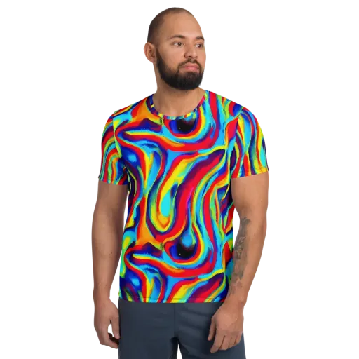 Stael Swirls on a Men's Athletic T-Shirt