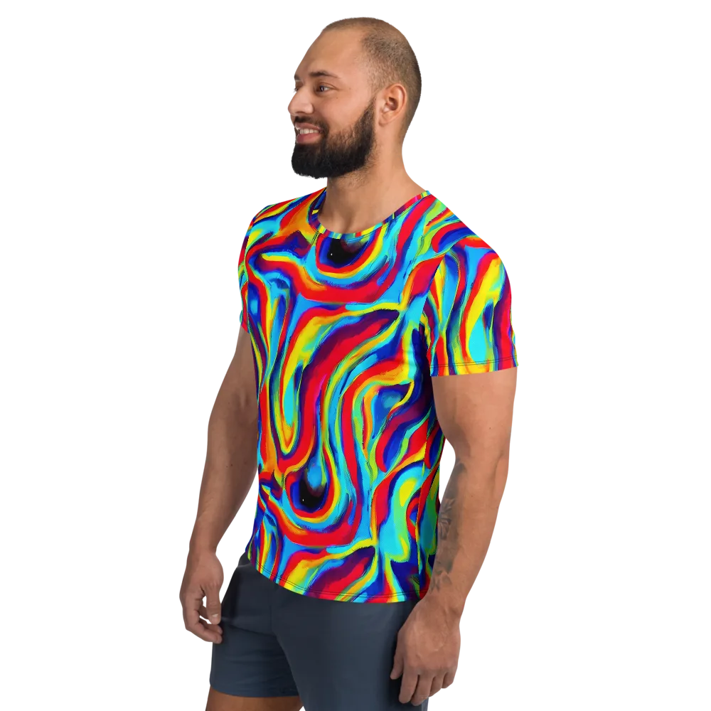 Stael Swirls on Men's Athletic T-Shirt — Left