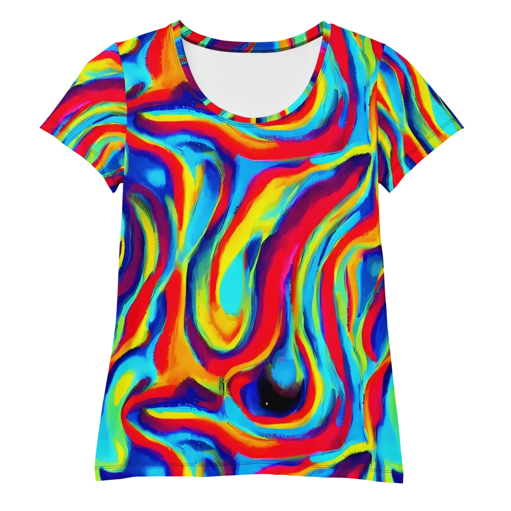 Stael Swirls on Women's Athletic T-Shirt — Front