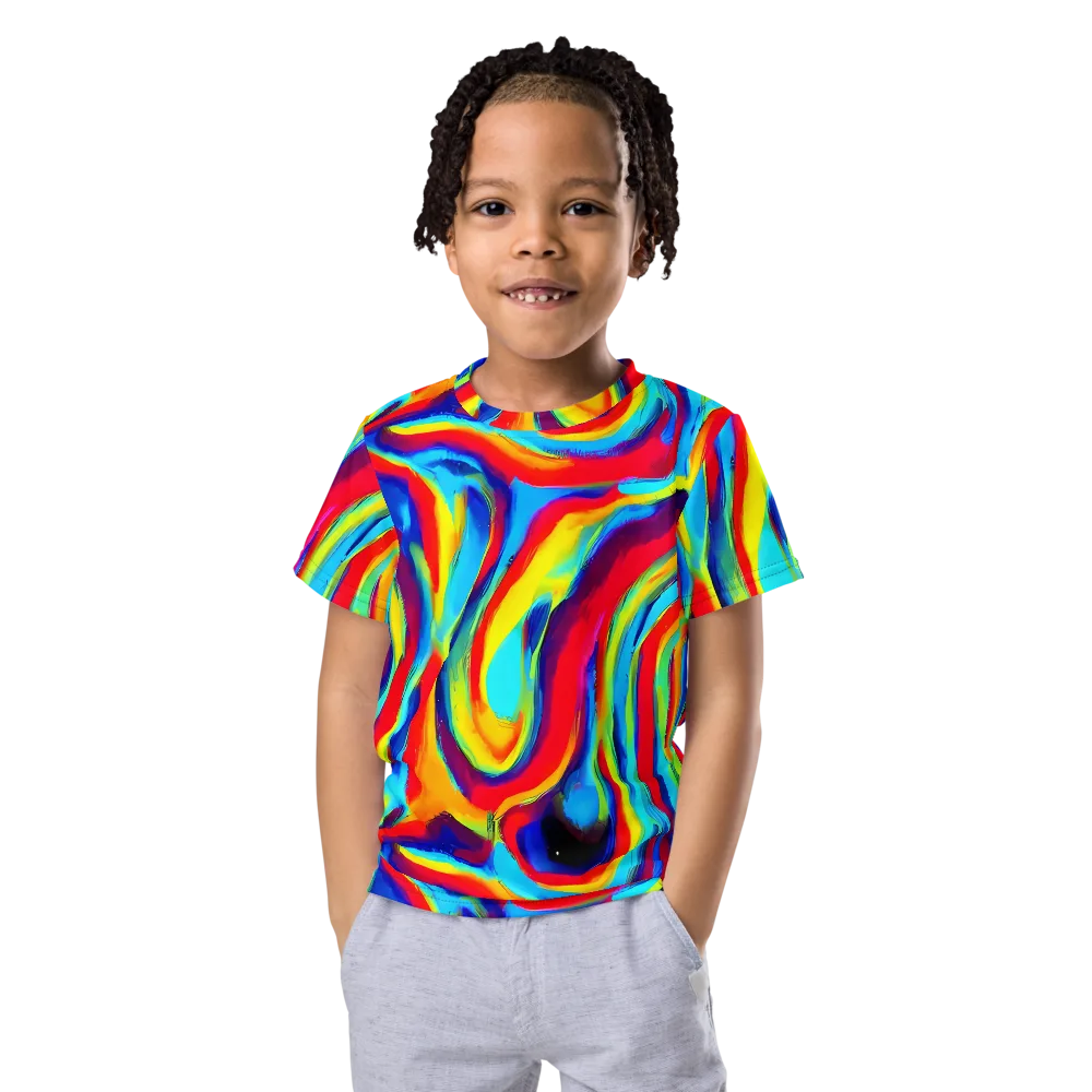 Stael Swirls on Kids Crew Neck T-Shirt — Front