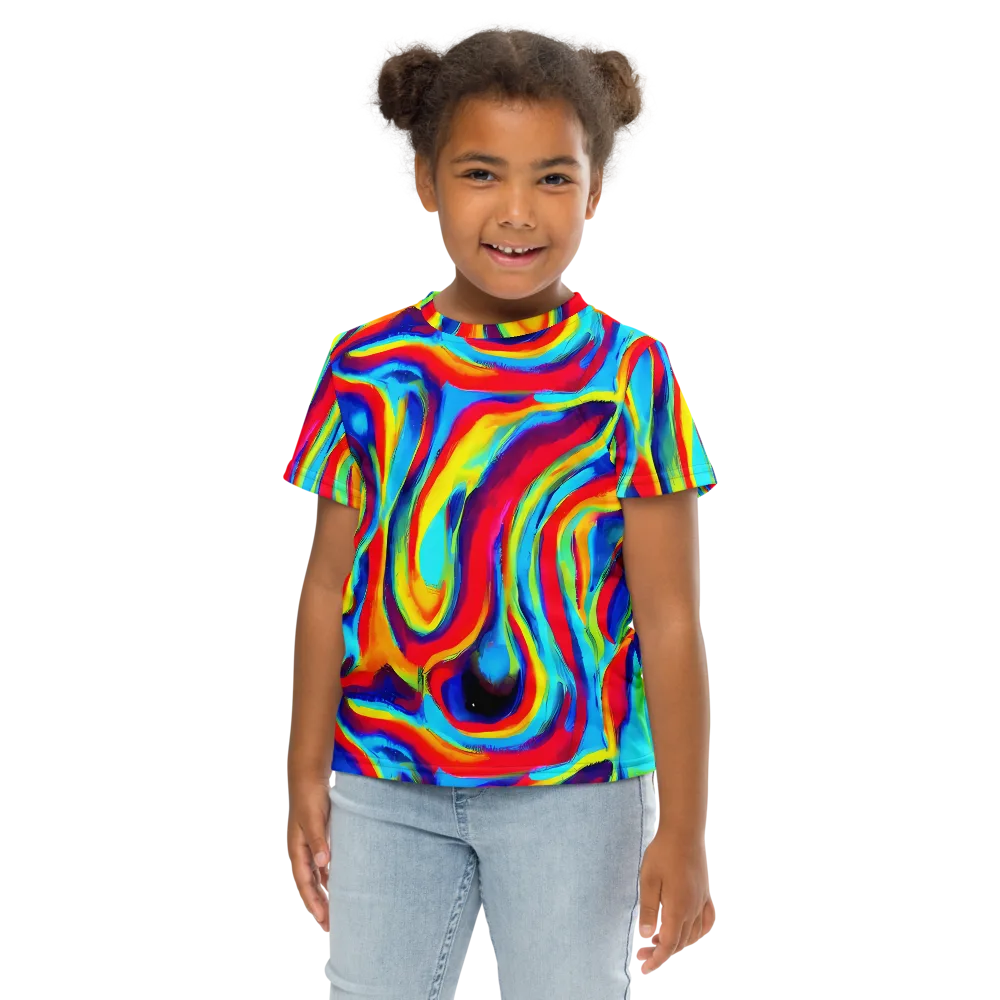 Stael Swirls on Kids Crew Neck T-Shirt — Front