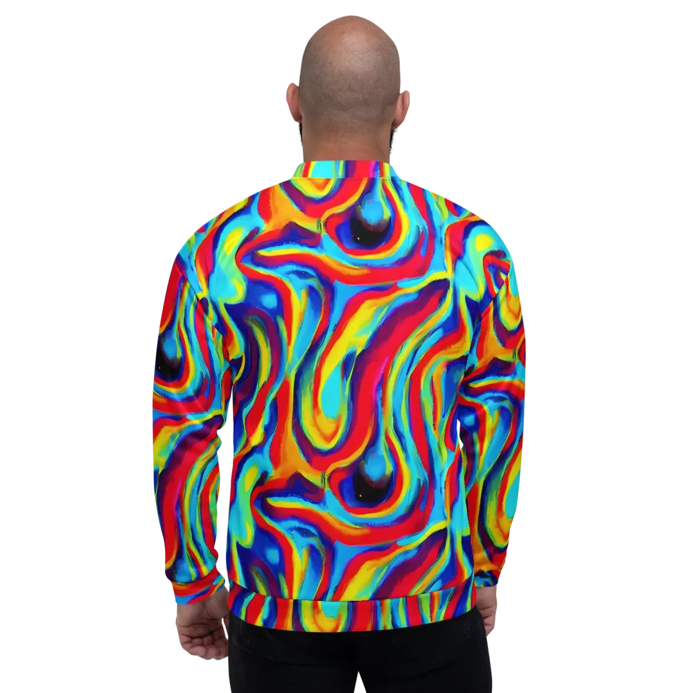 Stael Swirls on Bomber Jacket — Back