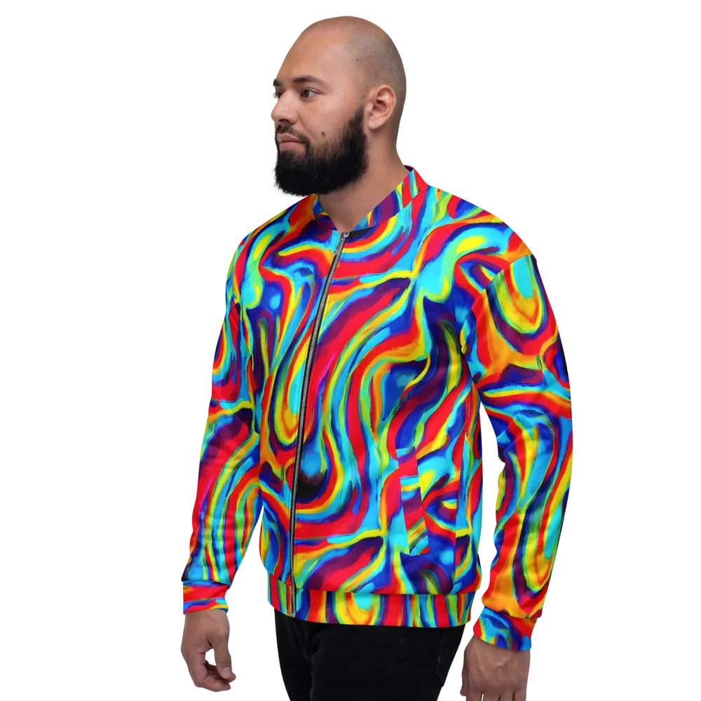 Stael Swirls on Bomber Jacket — Left