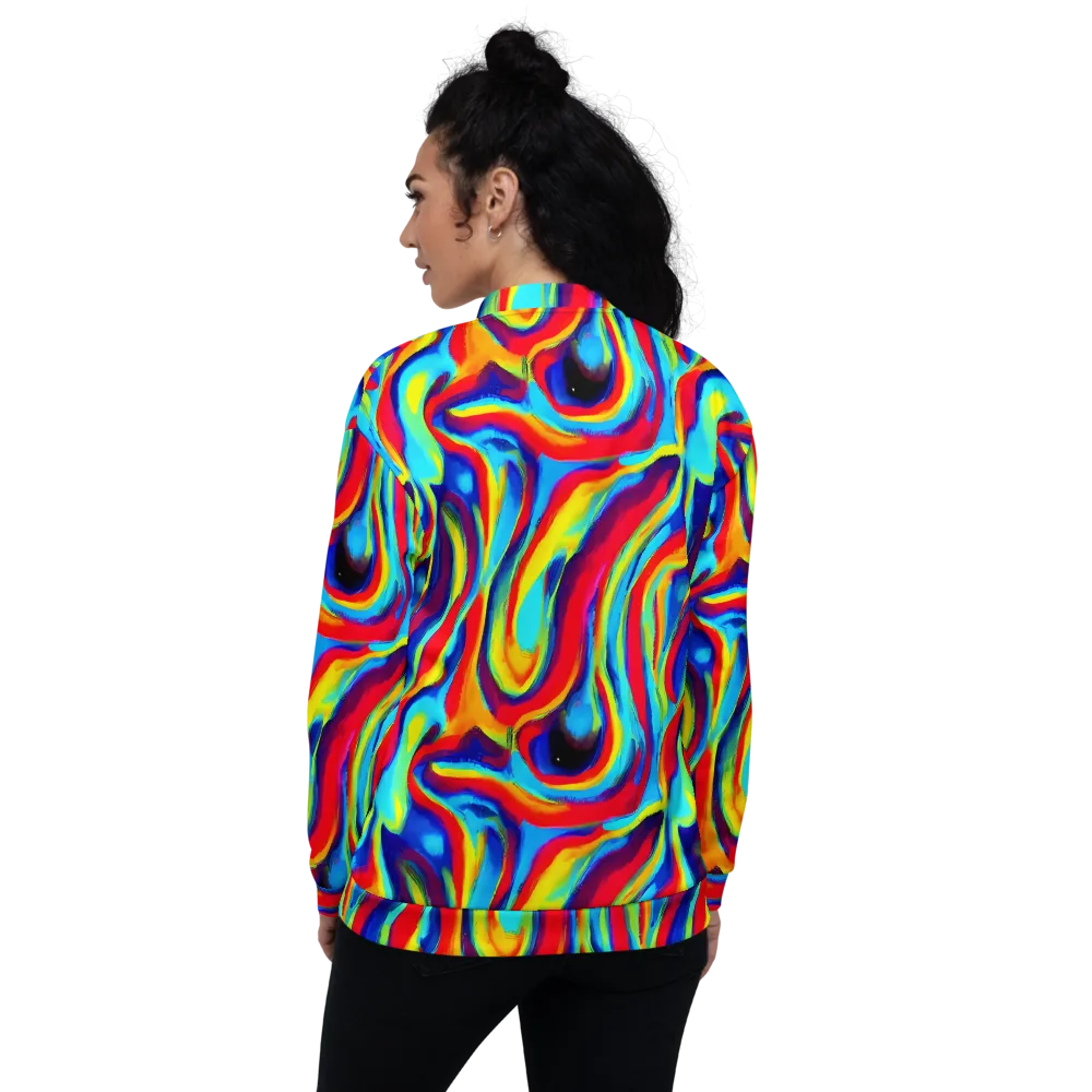 Stael Swirls on Bomber Jacket — Back
