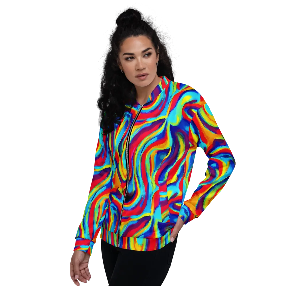 Stael Swirls on Bomber Jacket — Left