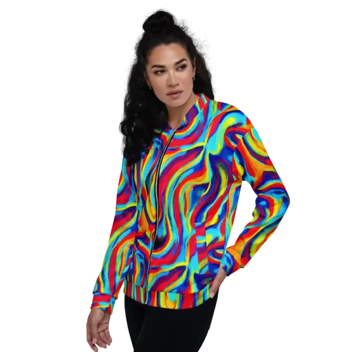 Stael Swirls on a Bomber Jacket