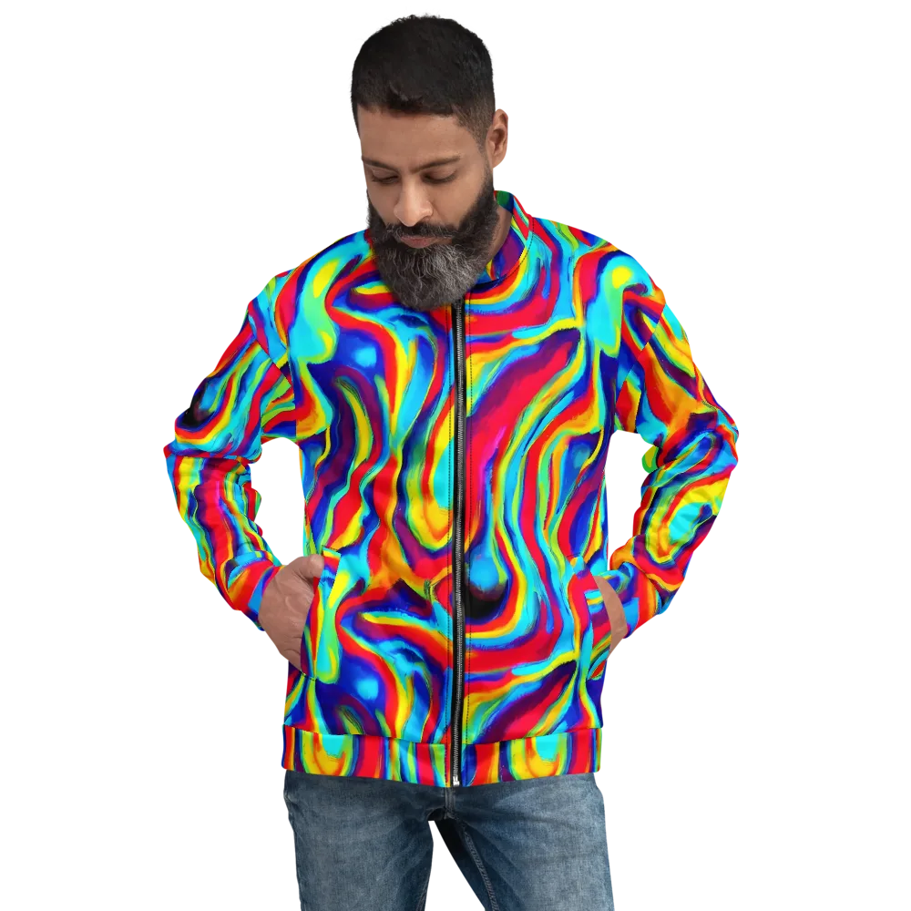 Stael Swirls on Bomber Jacket — Front