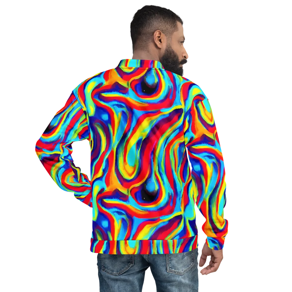 Stael Swirls on Bomber Jacket — Back