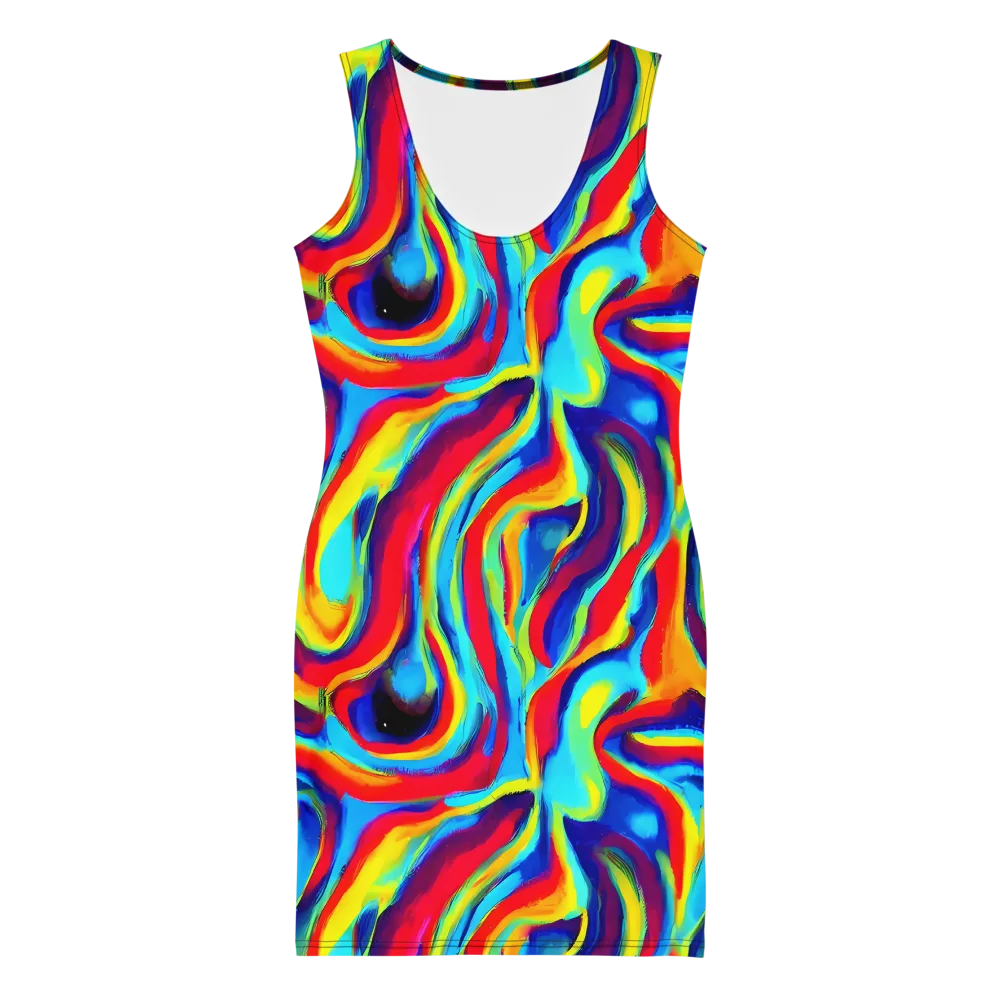 Stael Swirls on Bodycon Dress — Front