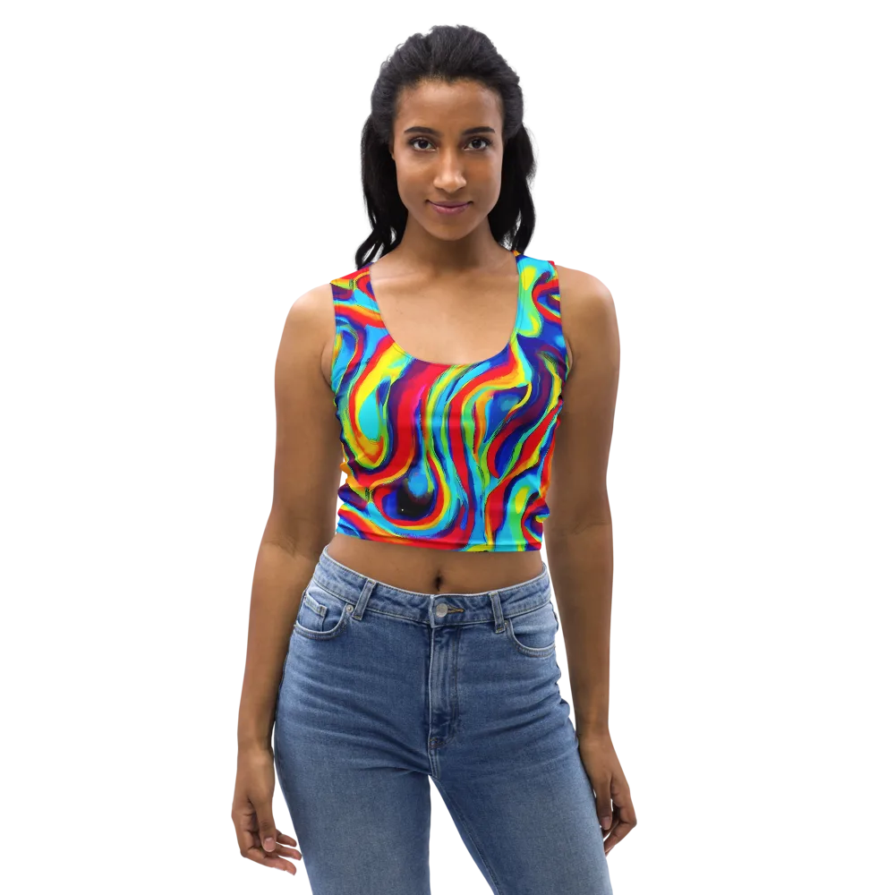Stael Swirls on Crop Top — Front
