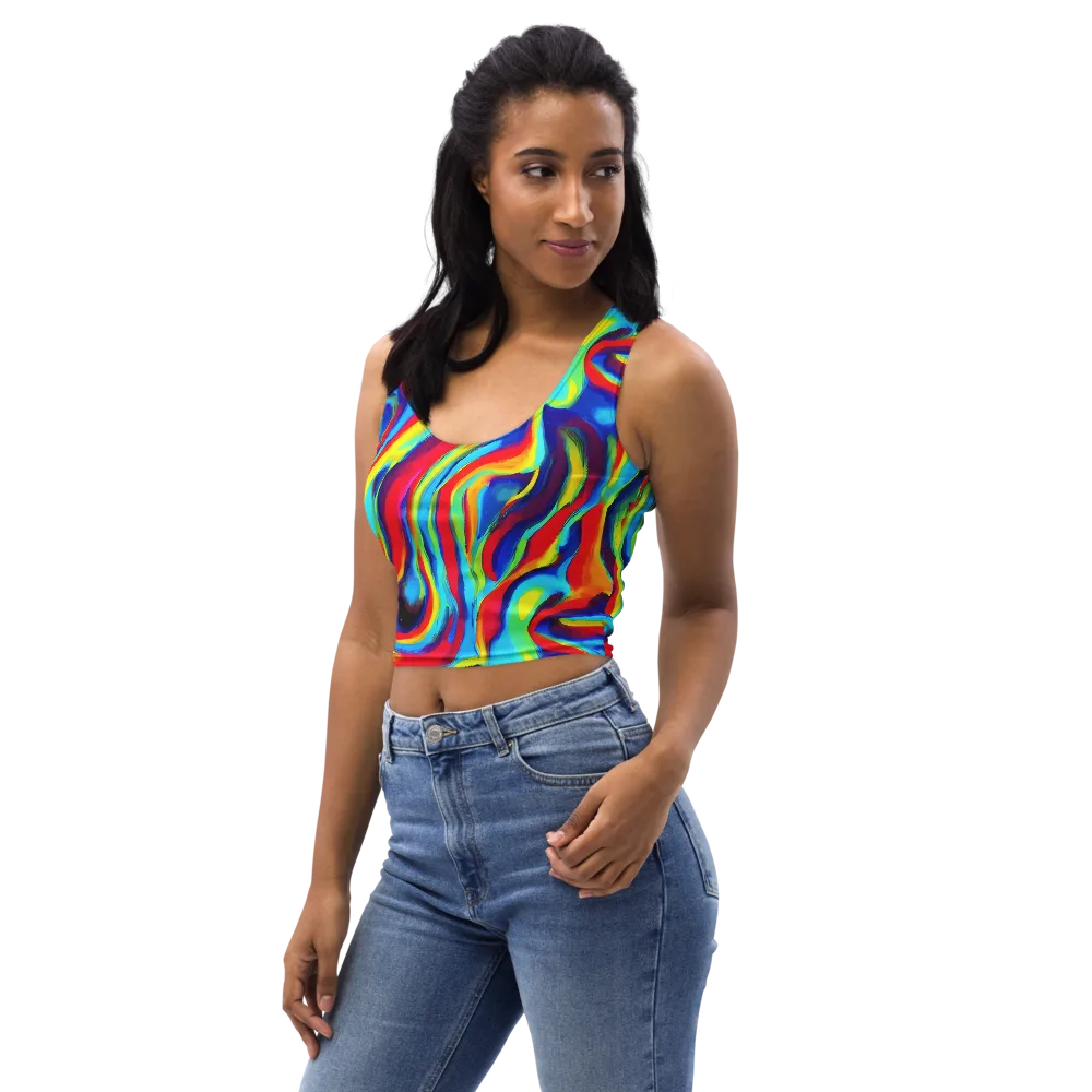 Stael Swirls on Crop Top — Left Front