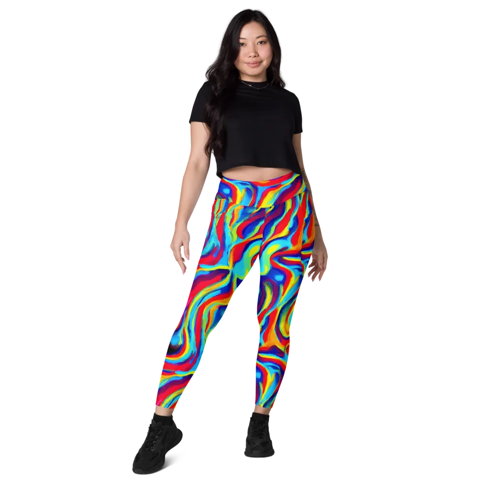 Stael Swirls on Leggings with Pockets — Front