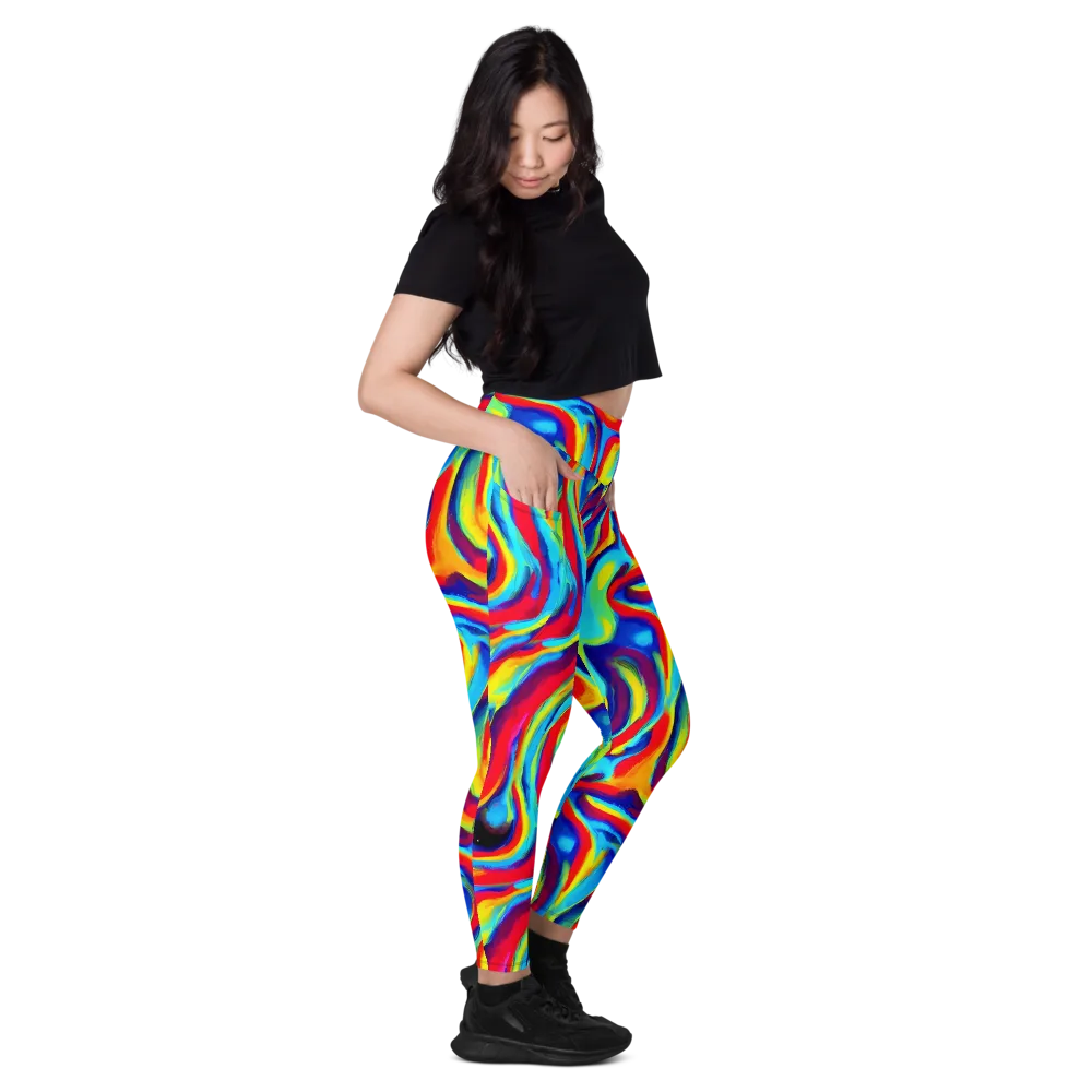 Stael Swirls on Leggings with Pockets — Right