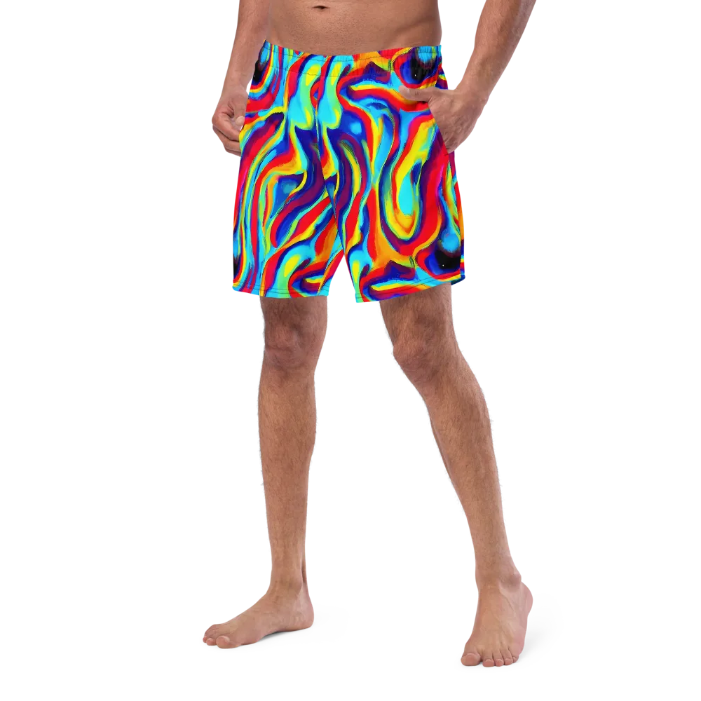 Stael Swirls on Swim Trunks — Left Front