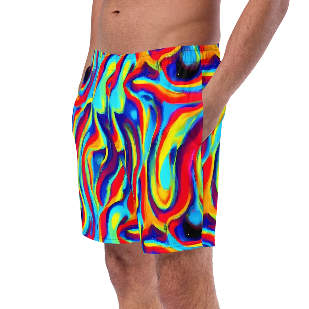 Stael Swirls on Swim Trunks — Left Front