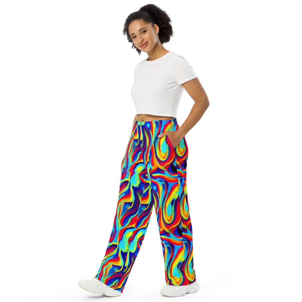 Stael Swirls on Wide-Leg Pants — Left Front