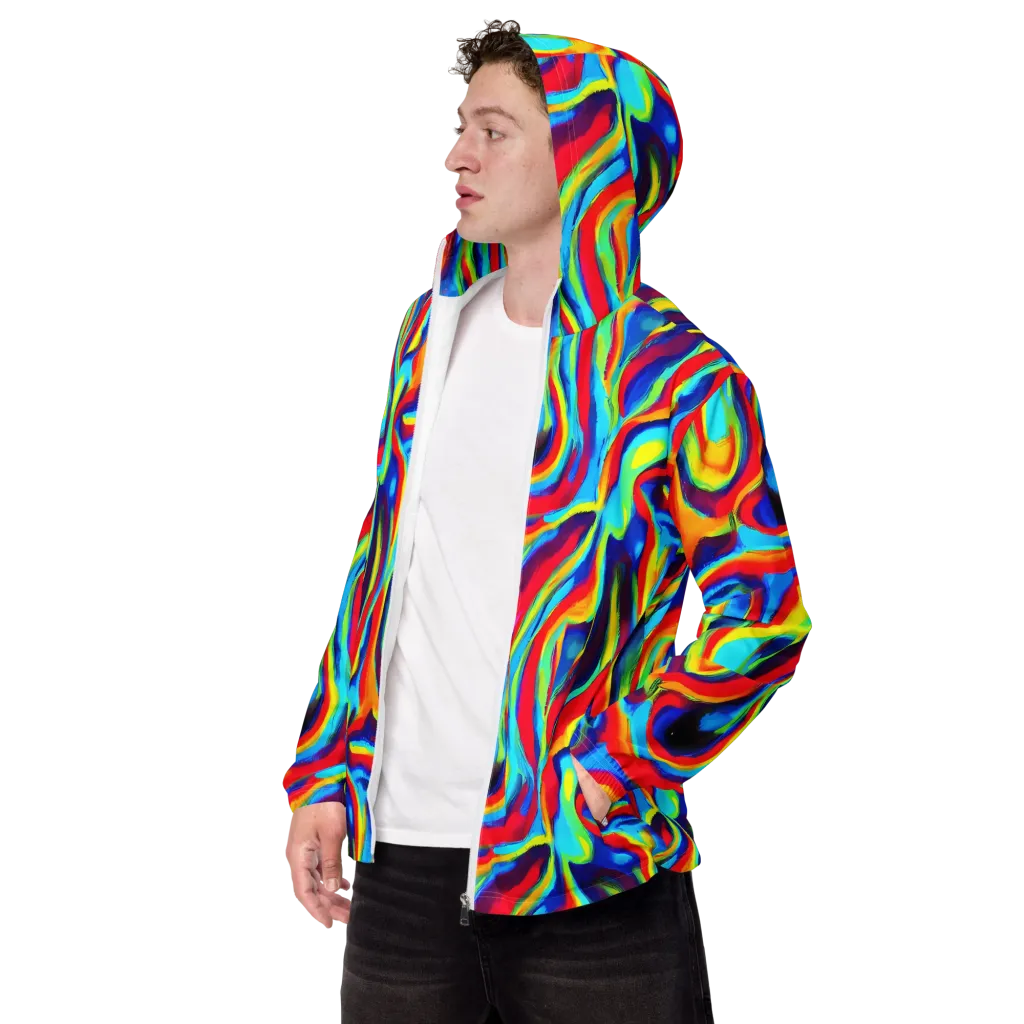 Stael Swirls on Men's Windbreaker — Left Front