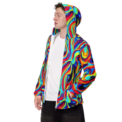 Stael Swirls on a Men's Windbreaker