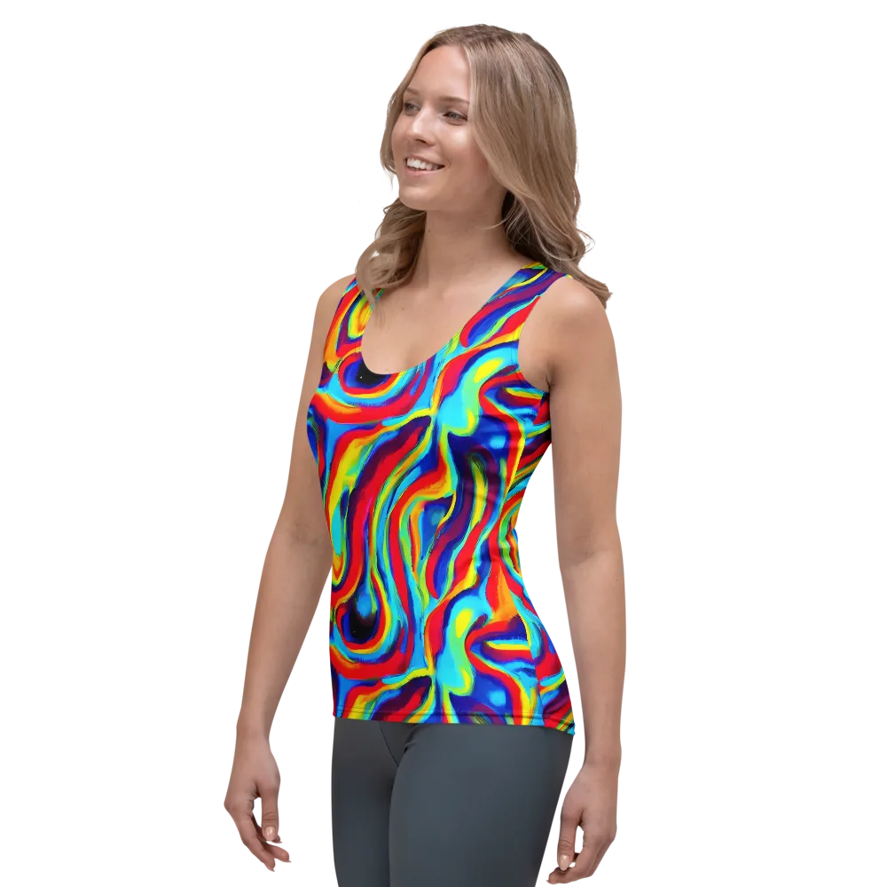 Stael Swirls on Women's Tank Top — Left Front