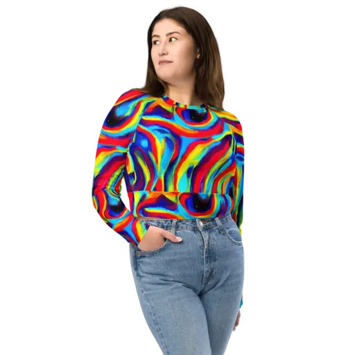 Stael Swirls on a Long Sleeve Crop Top
