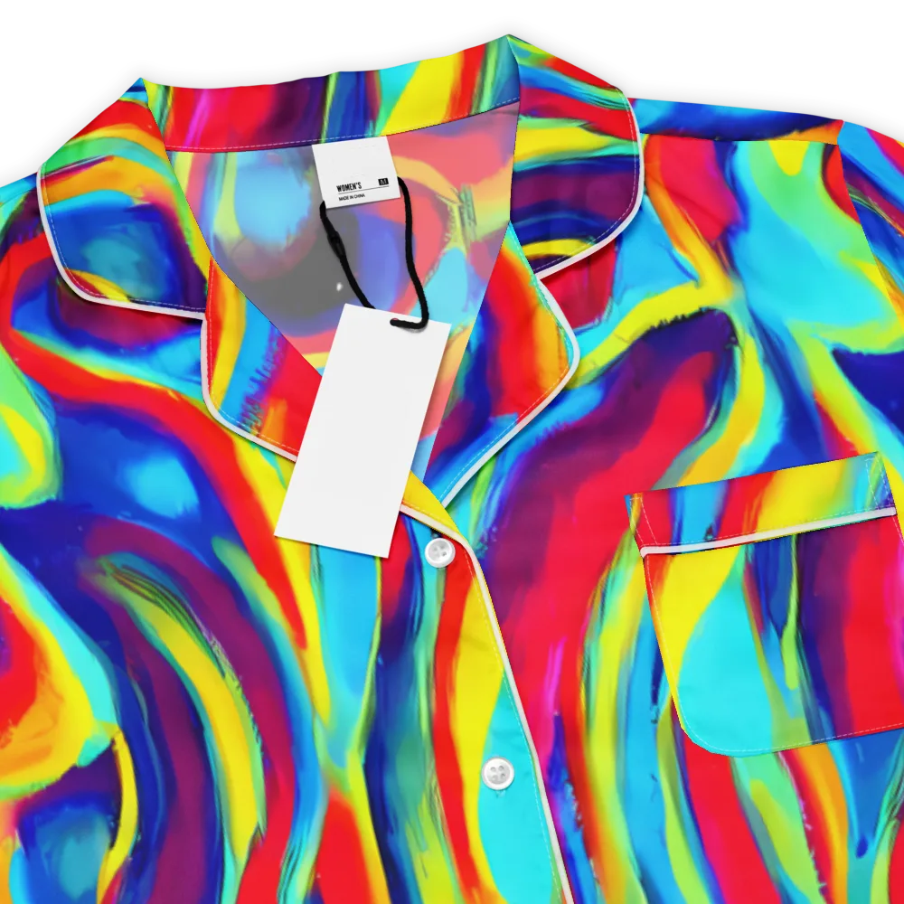 Stael Swirls on Women's Short Sleeve Pajama Top — Product details