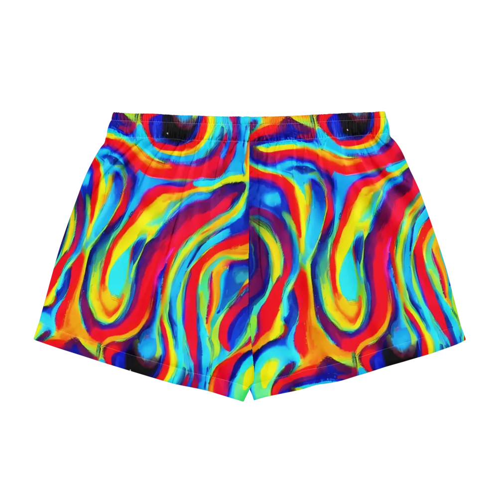 Stael Swirls on Women's Pajama Shorts — Back