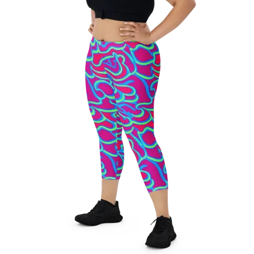 Aquatic Ember on a Capri Leggings