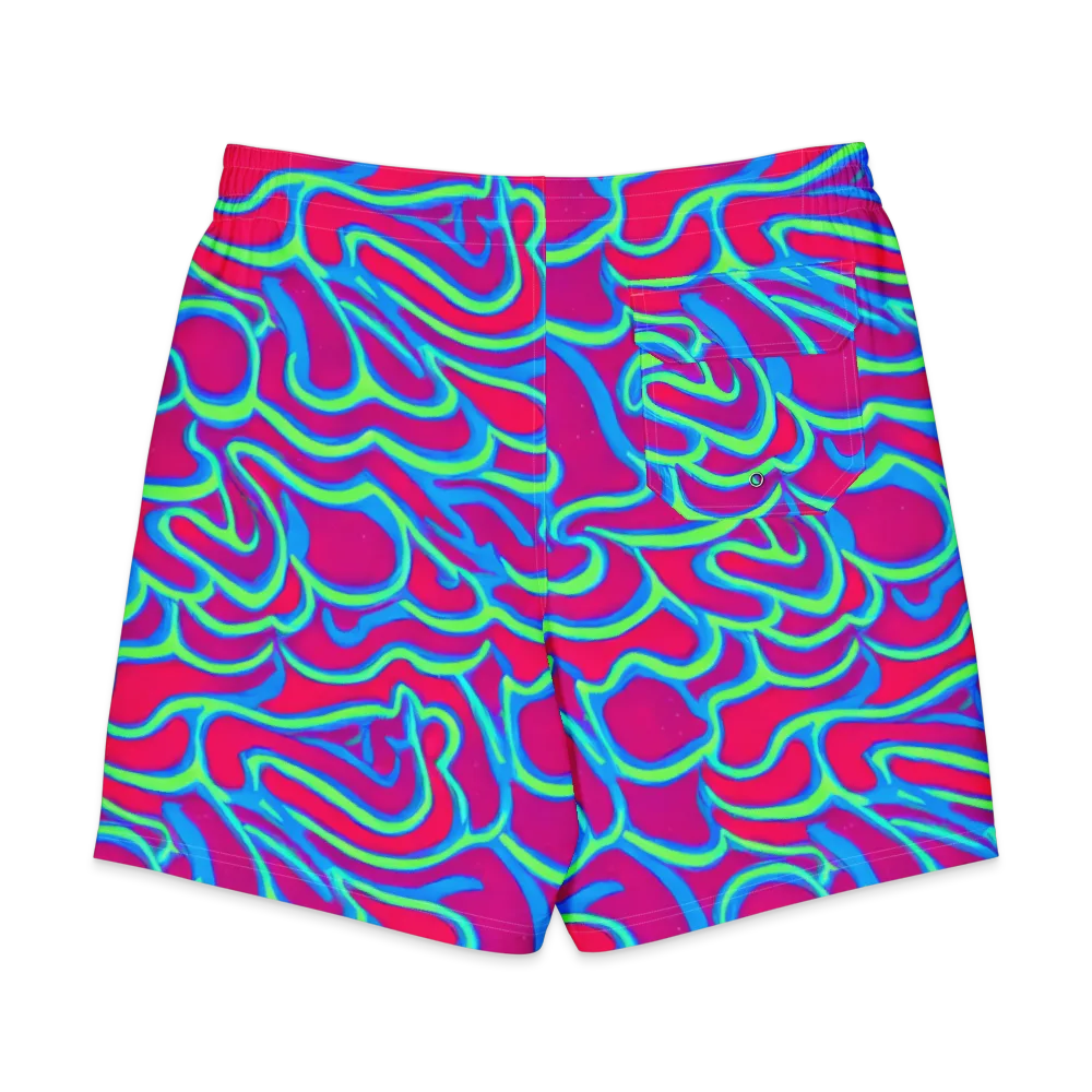 Aquatic Ember on Men's Board Shorts — Back