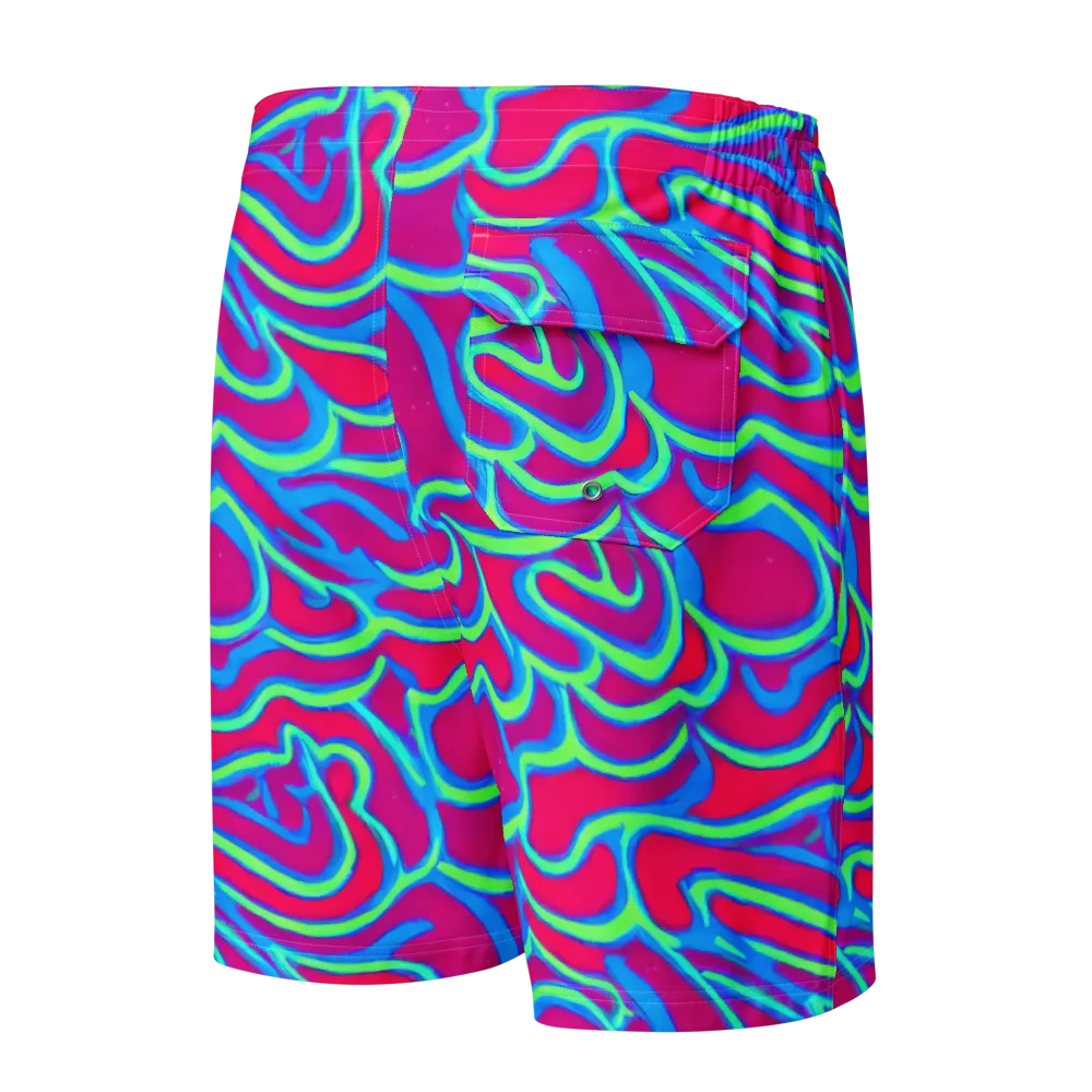 Aquatic Ember on Men's Board Shorts — Back