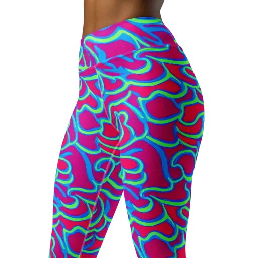 Aquatic Ember on a Yoga Leggings