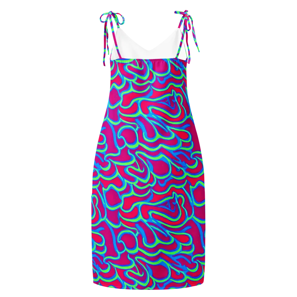 Aquatic Ember on Slip Dress — Back