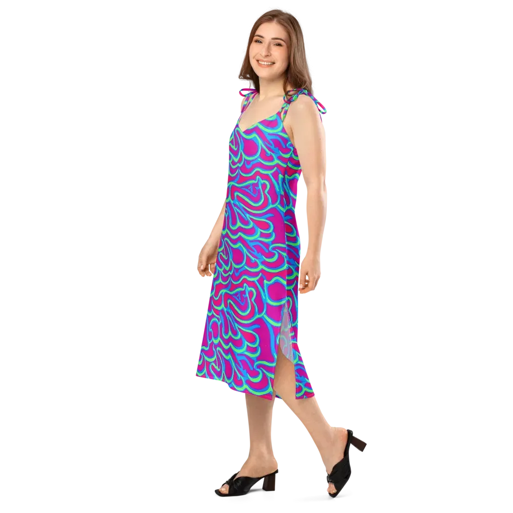 Aquatic Ember on Slip Dress — Left Front