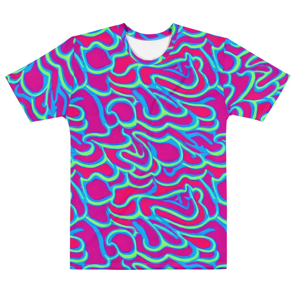 Aquatic Ember on Men's Cotton Crew Neck T-Shirt — Front