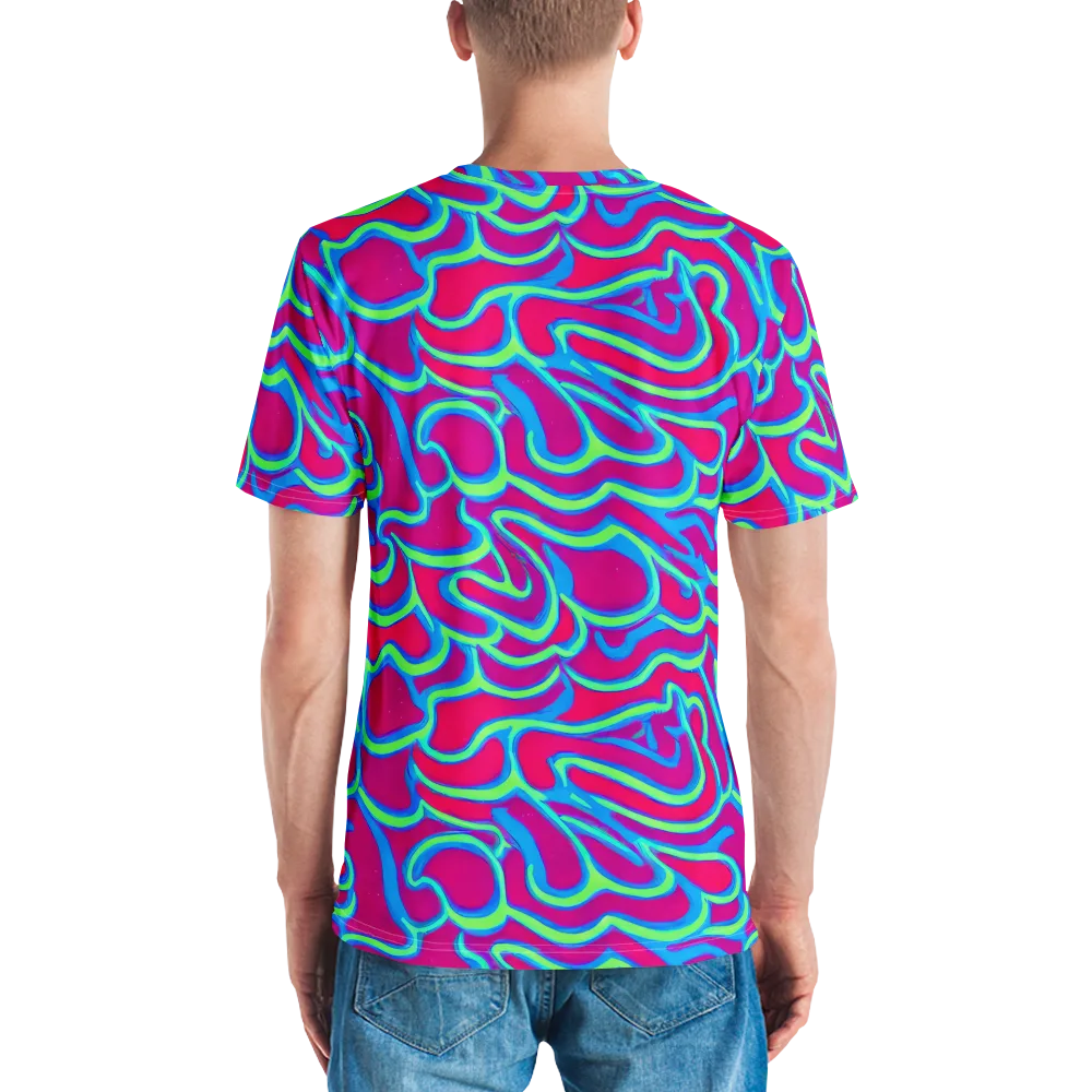 Aquatic Ember on Men's Crew Neck T-Shirt — Back