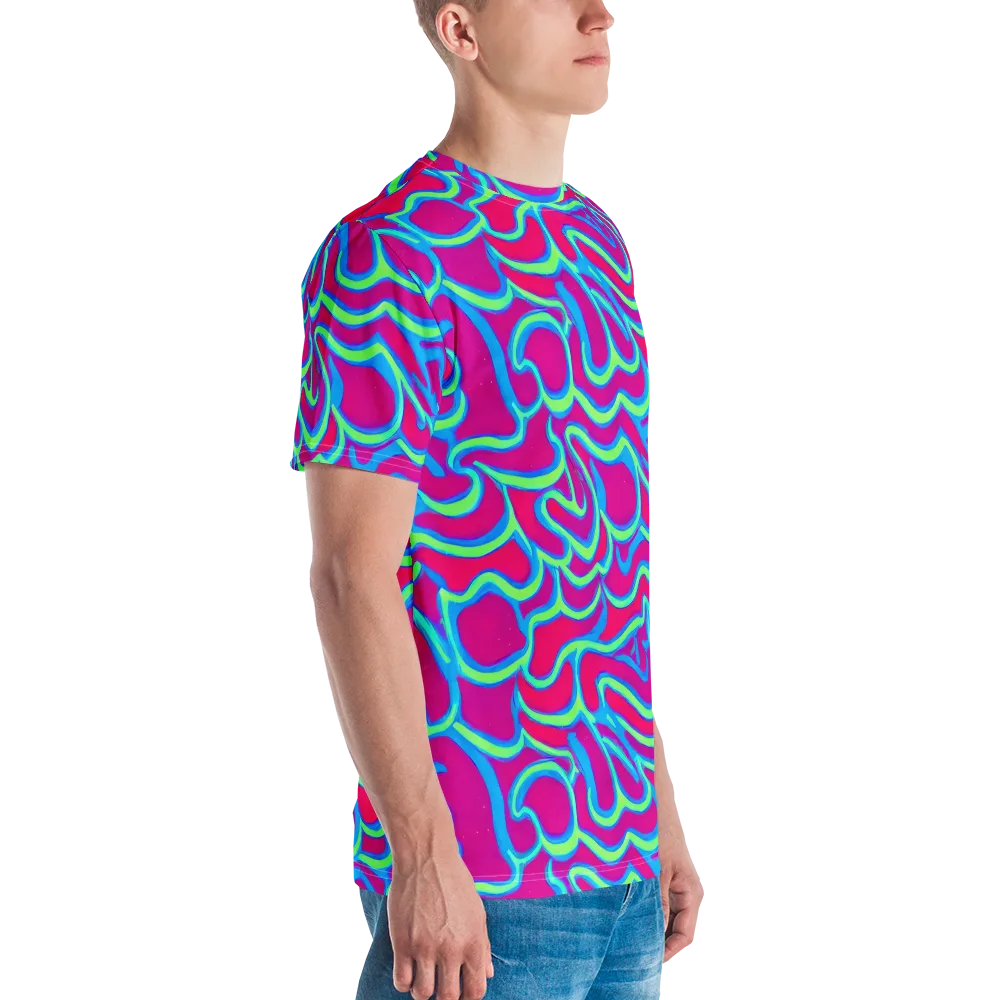 Aquatic Ember on Men's Crew Neck T-Shirt — Right