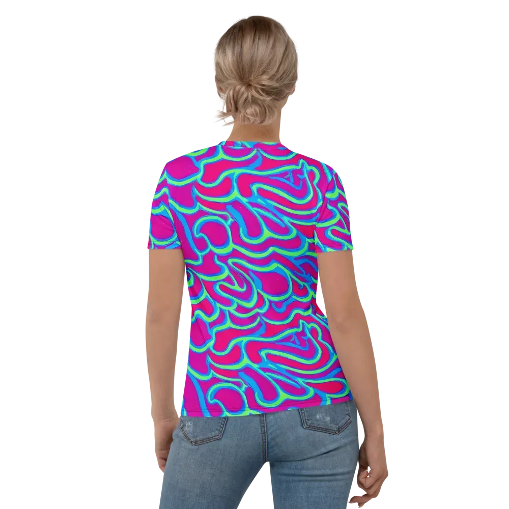 Aquatic Ember on Women's Crew Neck T-Shirt — Back