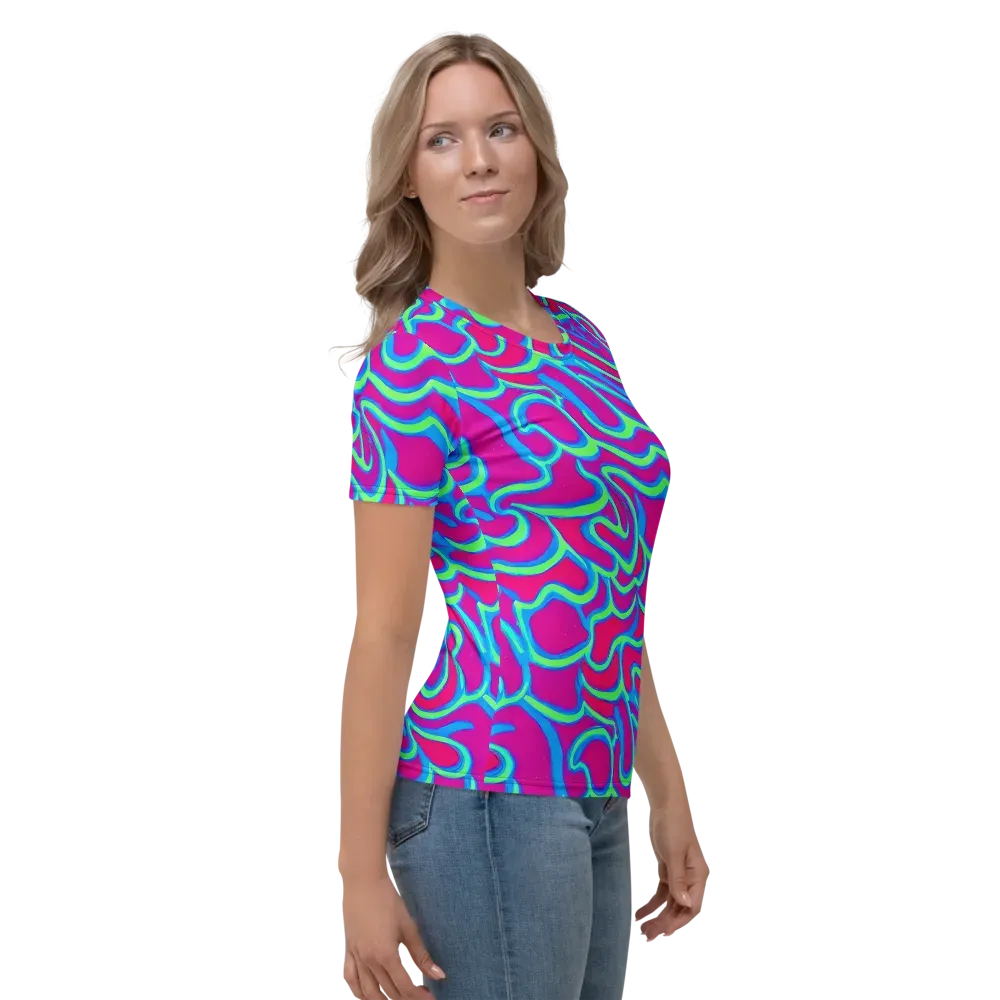 Aquatic Ember on Women's Crew Neck T-Shirt — Right