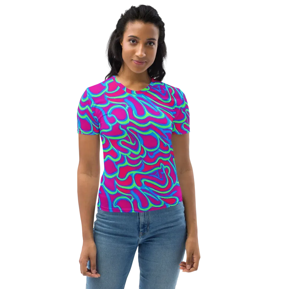Aquatic Ember on Women's Crew Neck T-Shirt — Front