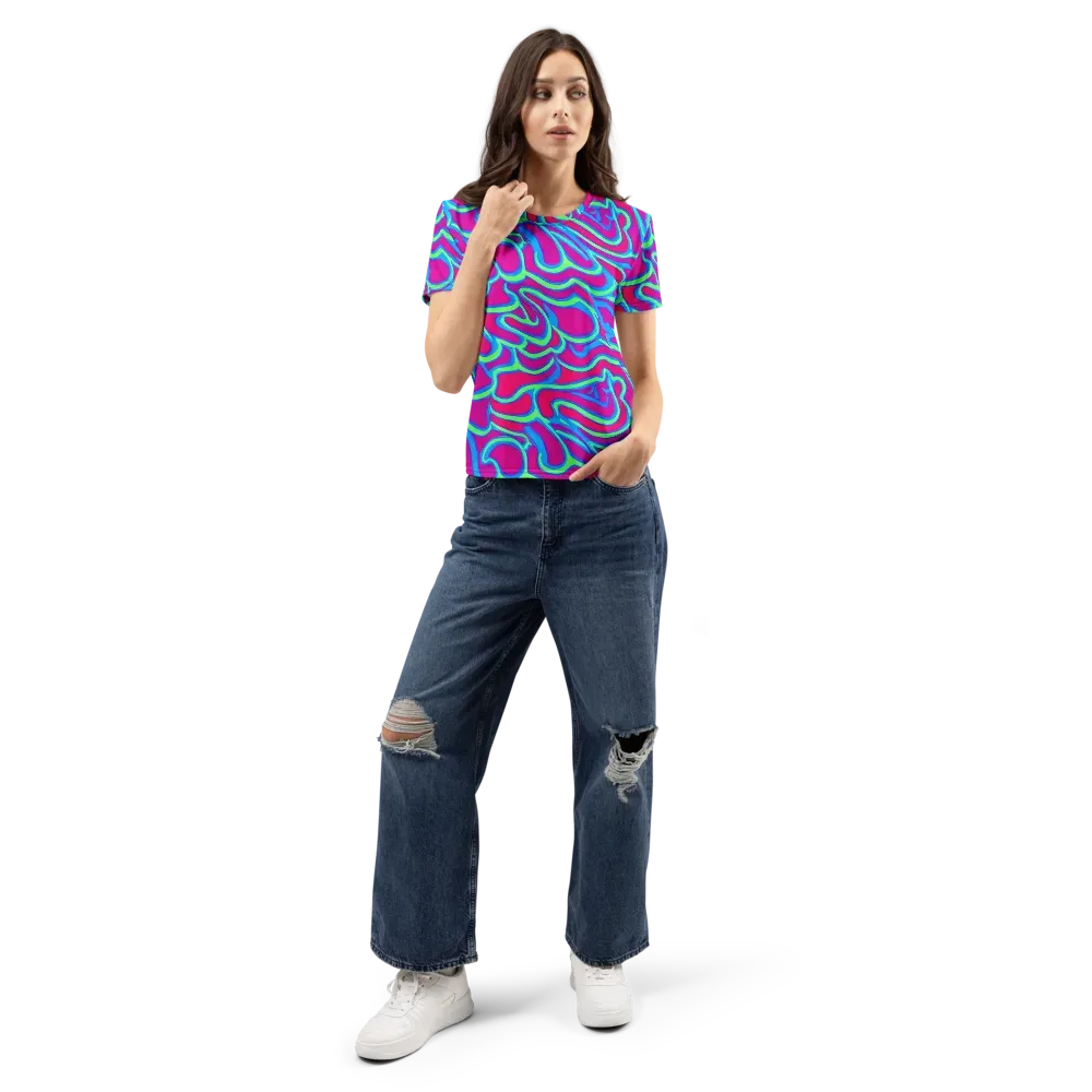 Aquatic Ember on Women's Crew Neck T-Shirt — Front