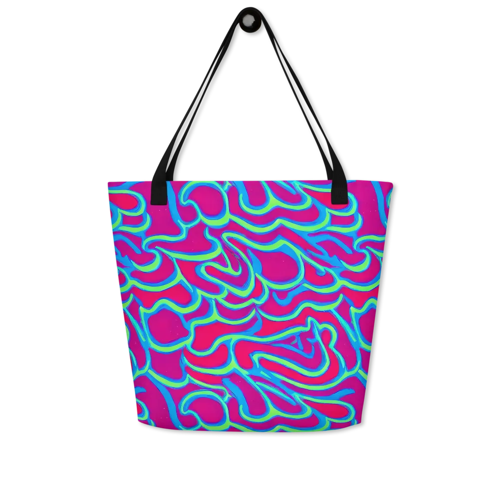 Aquatic Ember on Large Tote Bag W/ Pocket — Front