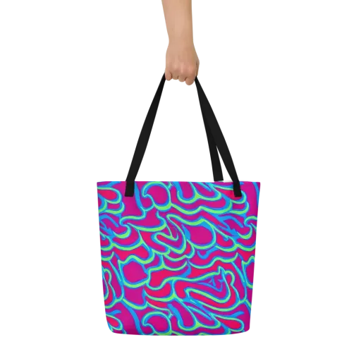 Aquatic Ember on a Large Tote Bag W/ Pocket