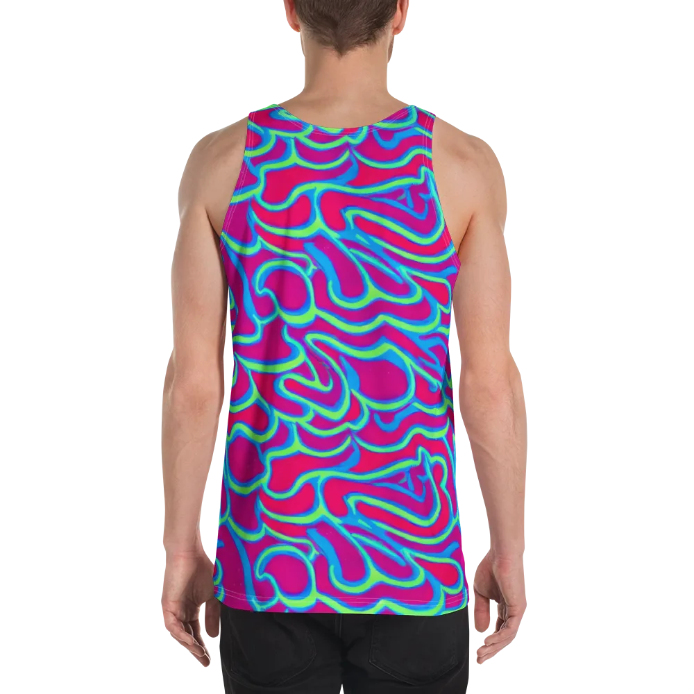 Aquatic Ember on Men's Tank Top — Back