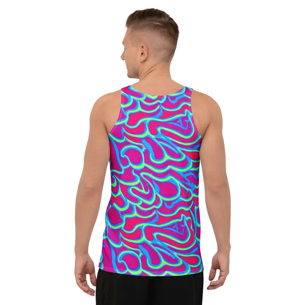 Aquatic Ember on Men's Tank Top — Back