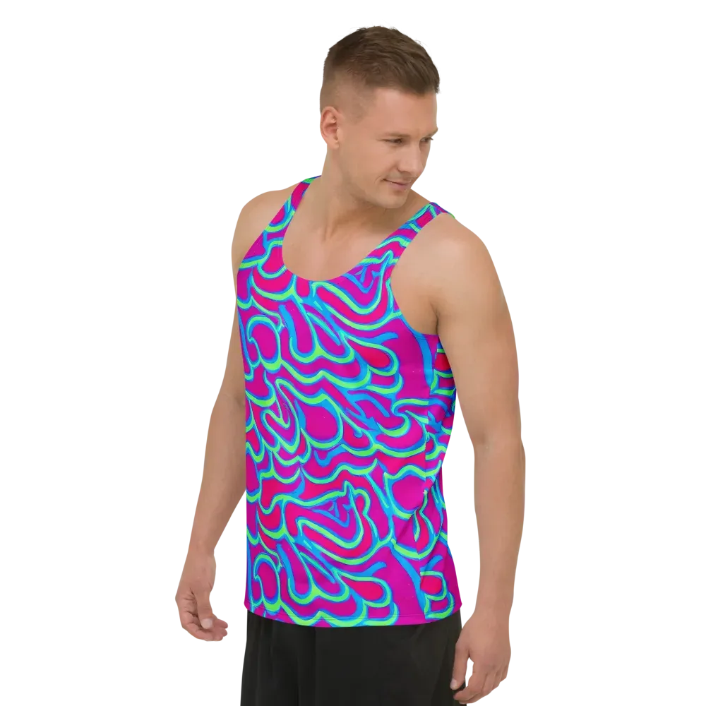 Aquatic Ember on Men's Tank Top — Left Front